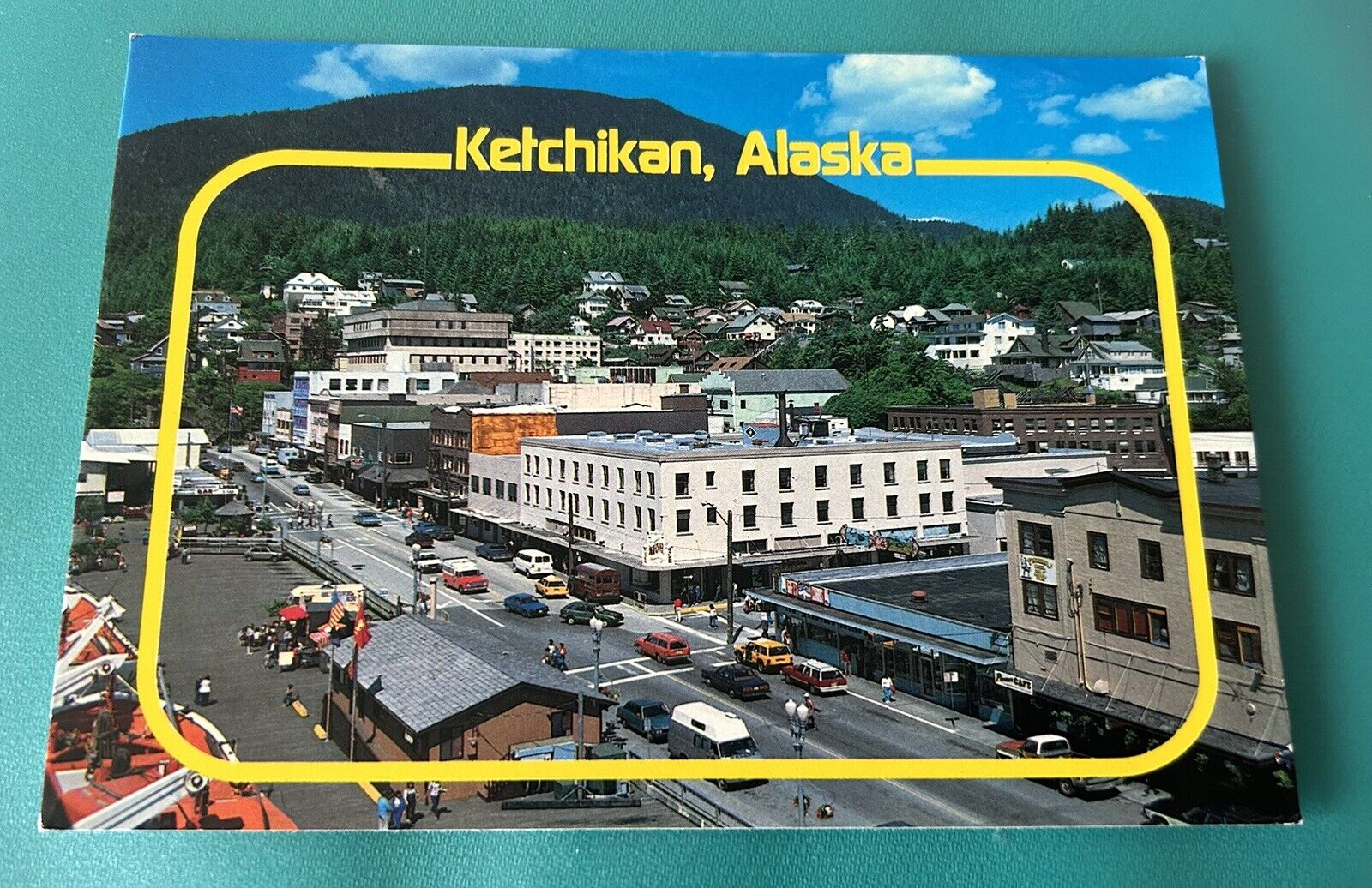 Ketchikan Alaska Downtown Business District Post Card