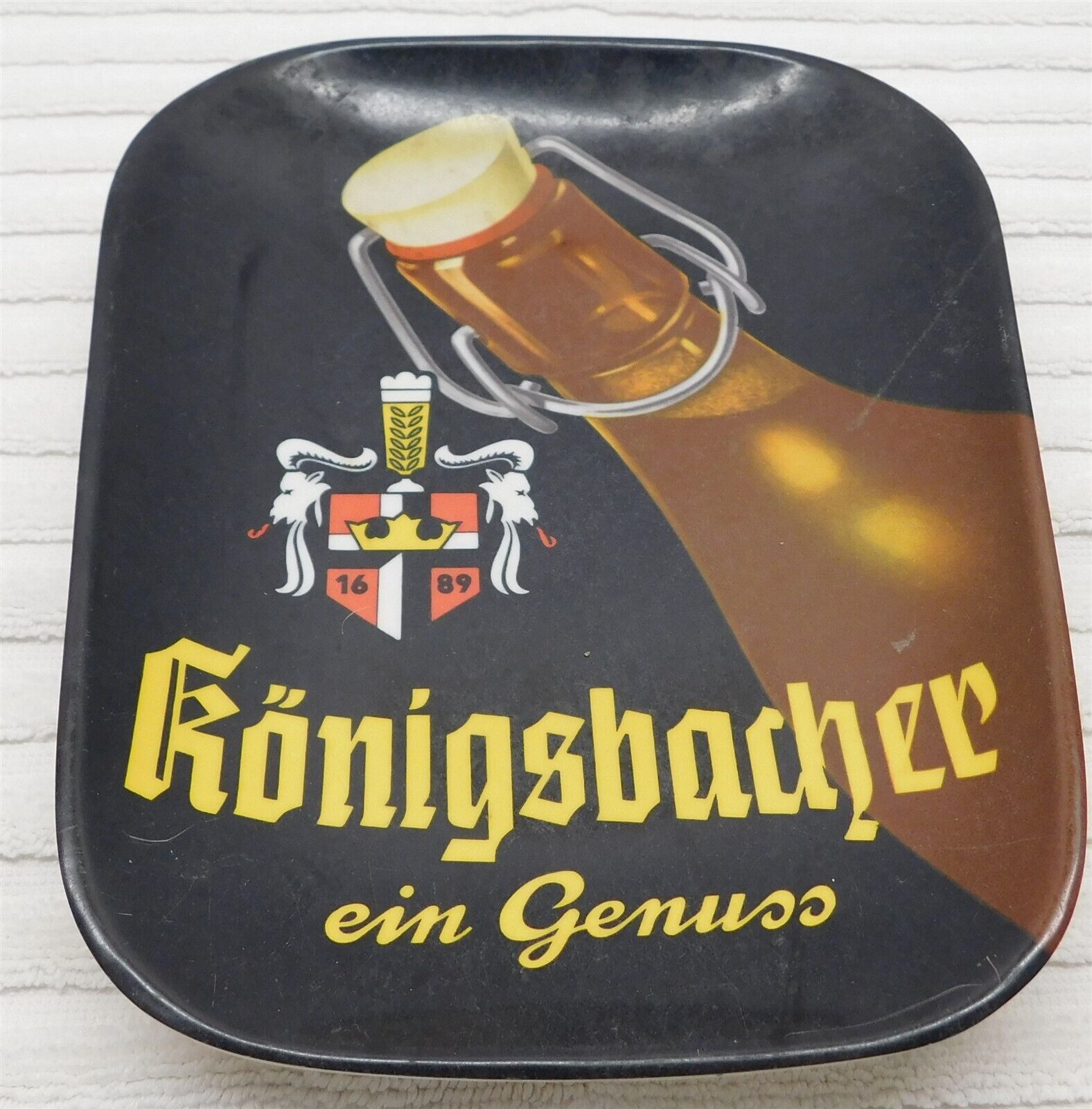 Vintage Advertising Konigsbacher ein Genuss German Pilsner Style Beer Tray