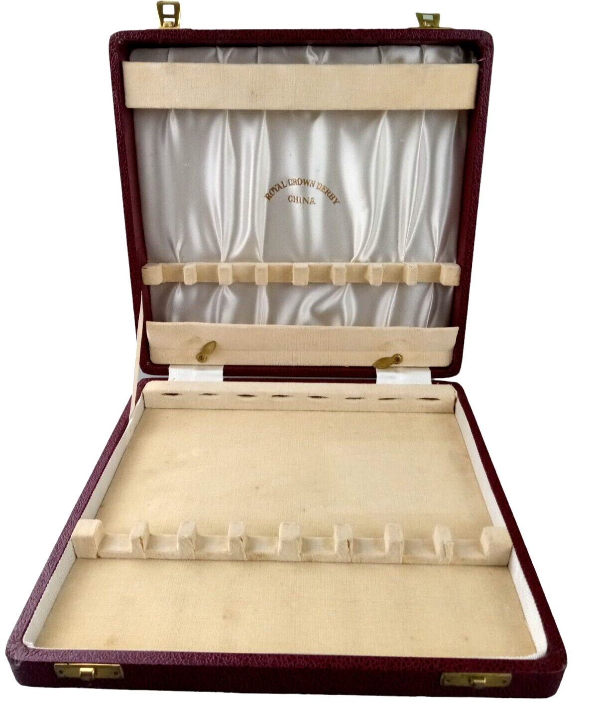 Vintage ROYAL CROWN DERBY  Flatware Cutlery Knife Display Storage Case Box ONLY