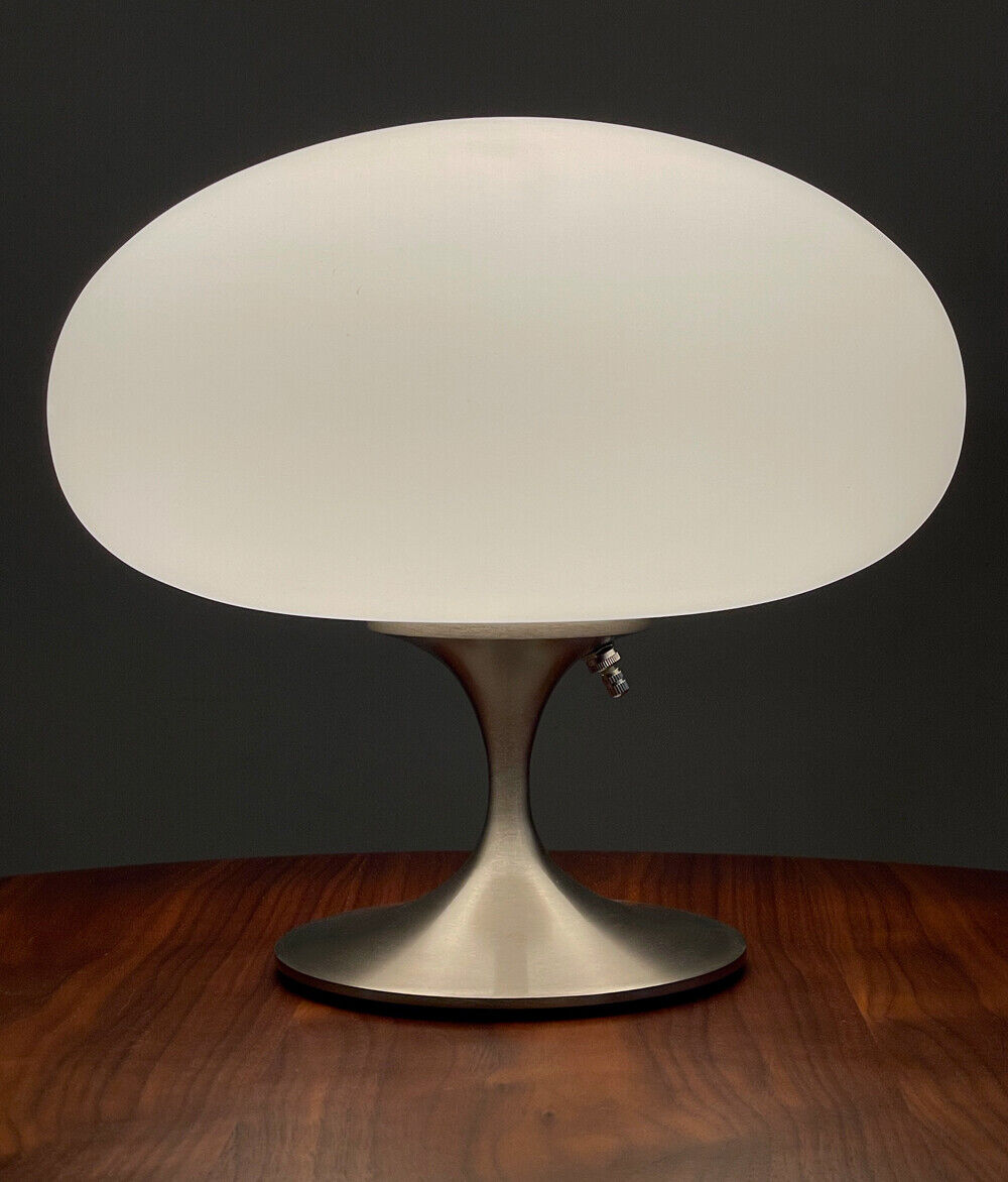 Mid Century Space Age Table Lamp by Designline in Silver Danish Retro Style