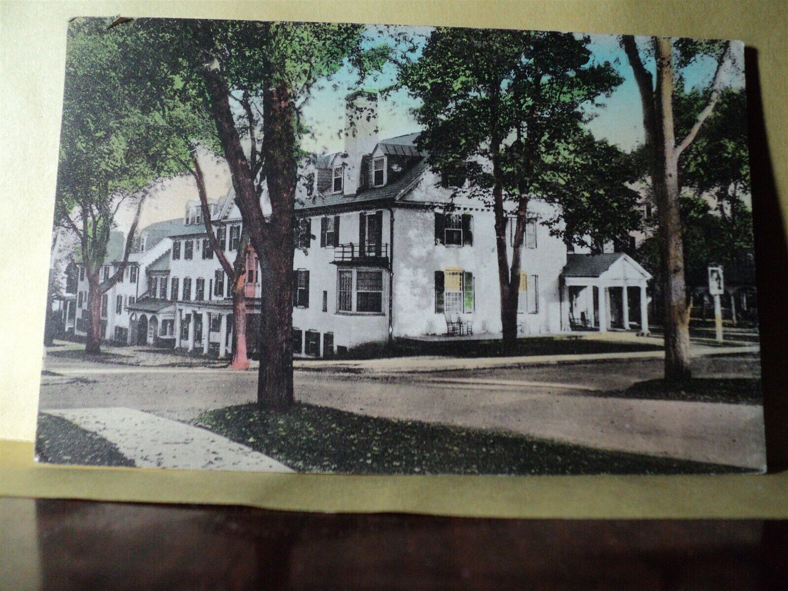 AMHURST MA Massachusetts The Lord Jeffery Hand-Colored 1944 Postcard