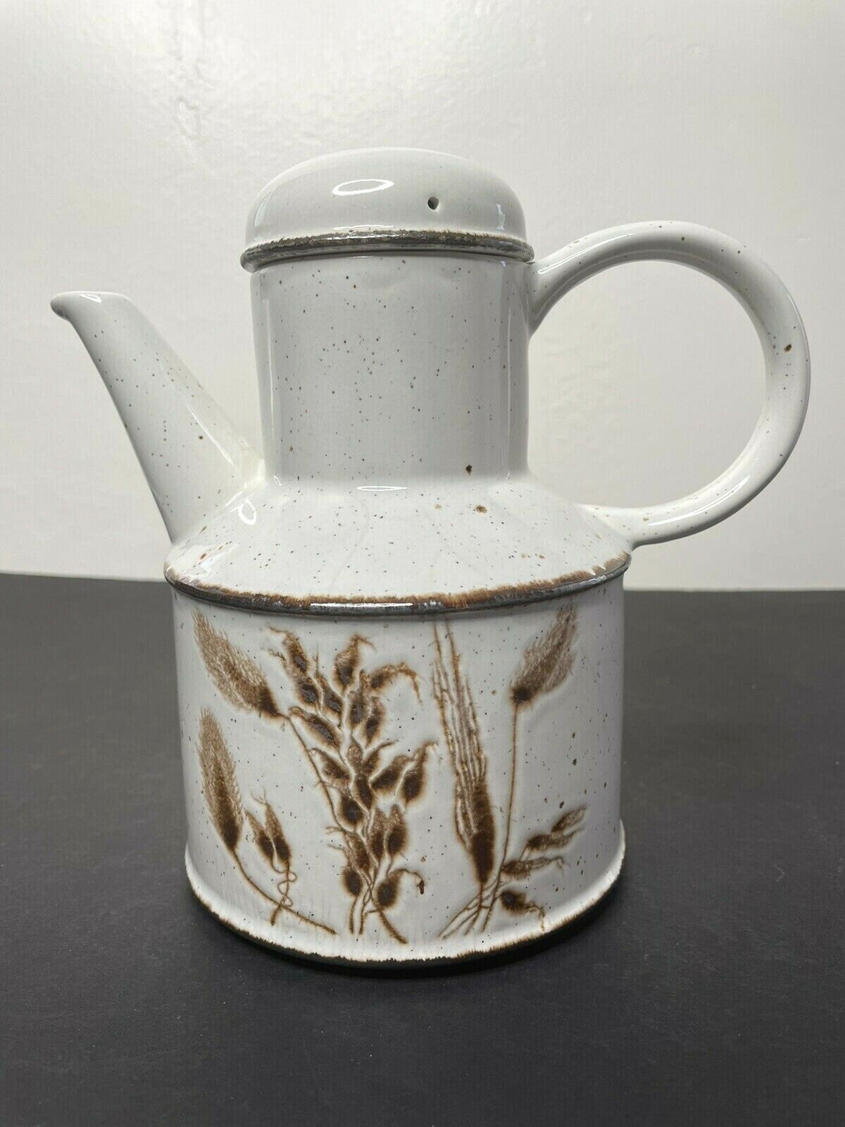 Stonehenge Tableware by Midwinter Coffee Pot with Lid Wild Oats Made in England