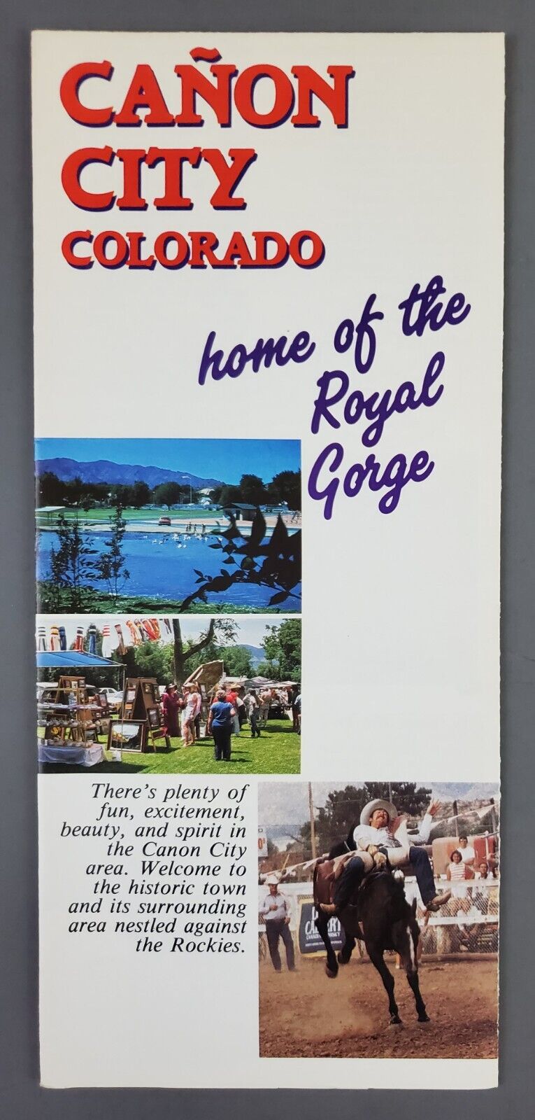 1980s Canon City Colorado Royal Gorge Rafting Railway VTG Travel Brochure CO