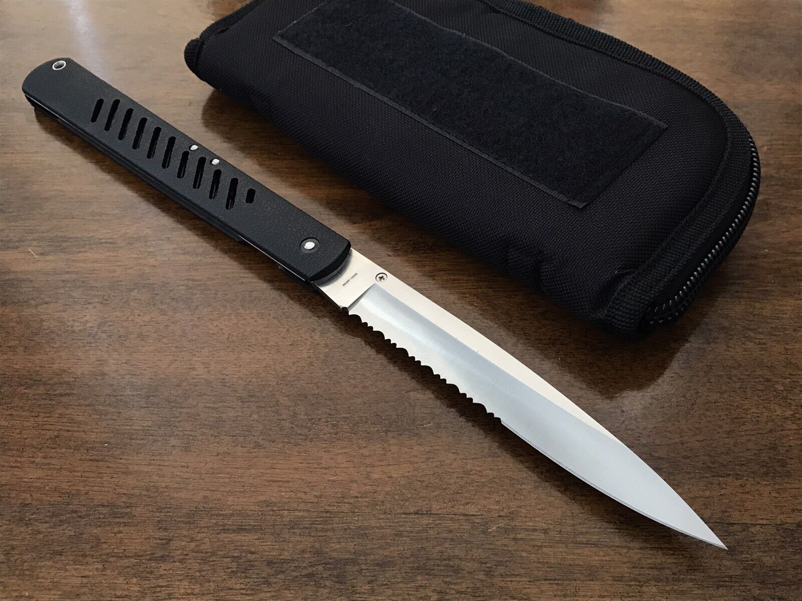 Vintage Al Mar 馬國森 Quick Silver Folding Knife Made In Seki Japan 12 5/8” OAL