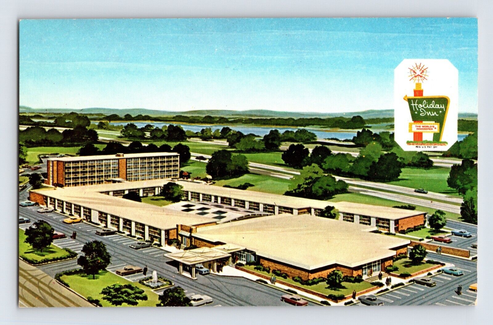 Postcard Illinois Springfield IL Holiday Inn East Motel 1960s Unposted Chrome