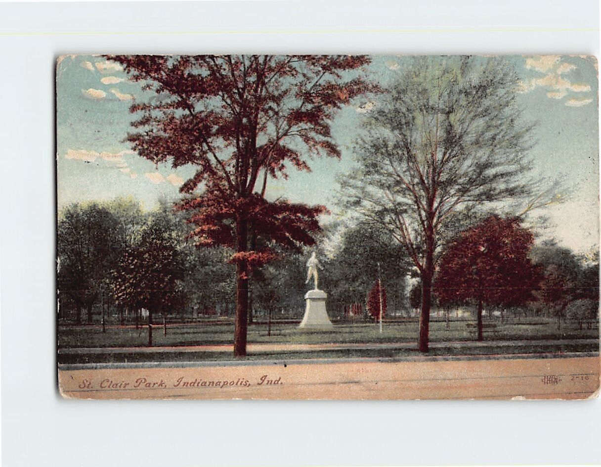Postcard St. Clair Park, Indianapolis, Indiana