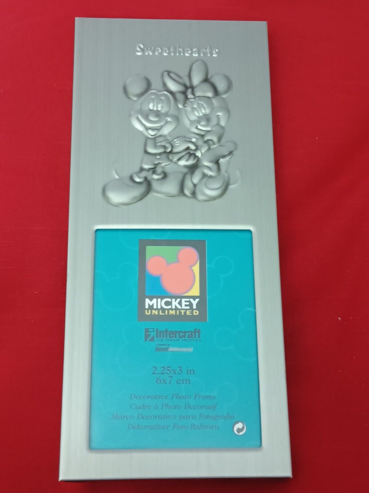 Mickey Mouse Unlimited Sweethearts Photo Frame Metal Intercraft b103 3x7 Frame 