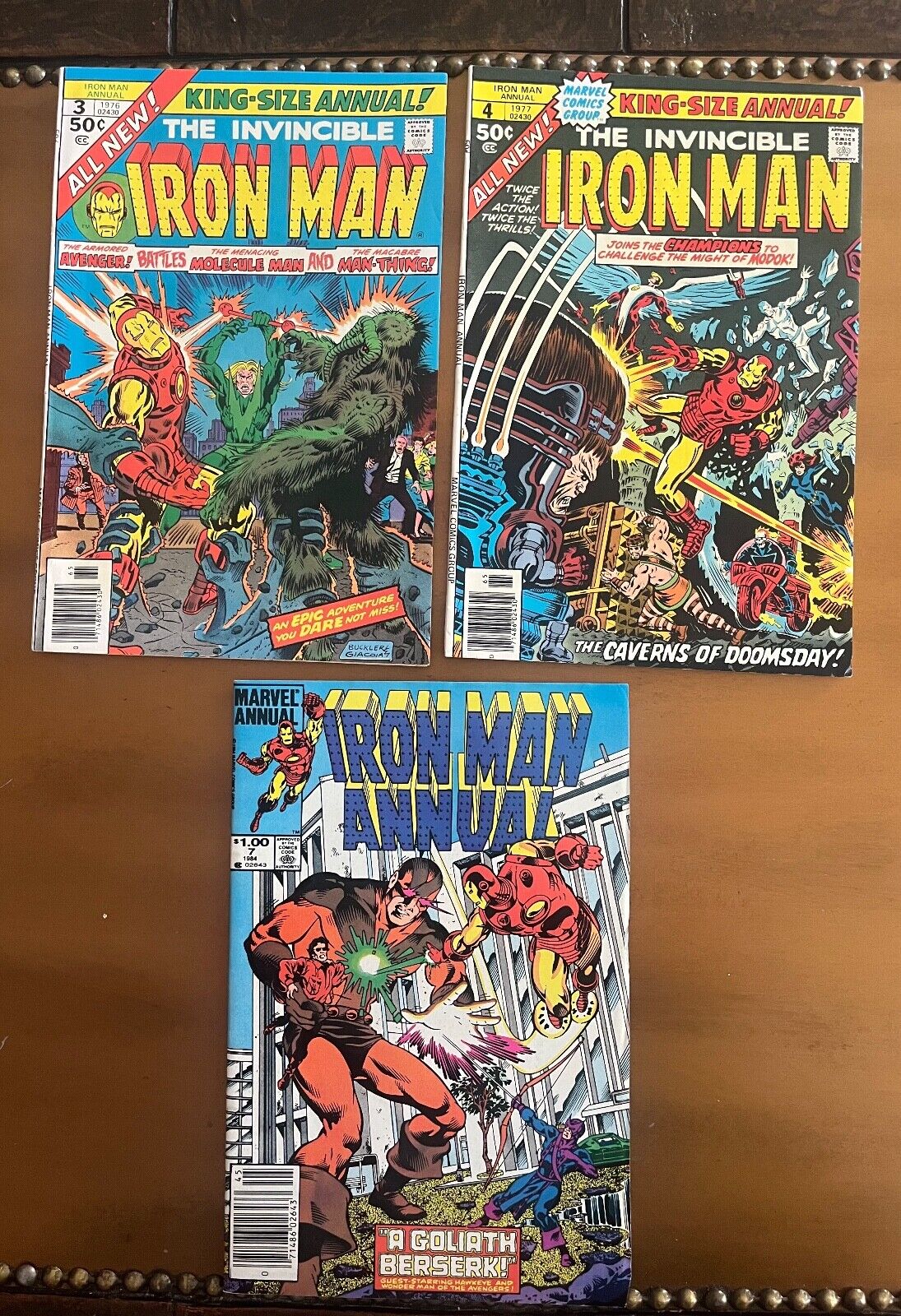 Marvel - Iron Man Annual - Issues 3, 4, 7  - 1976 to 1983 - High Grade