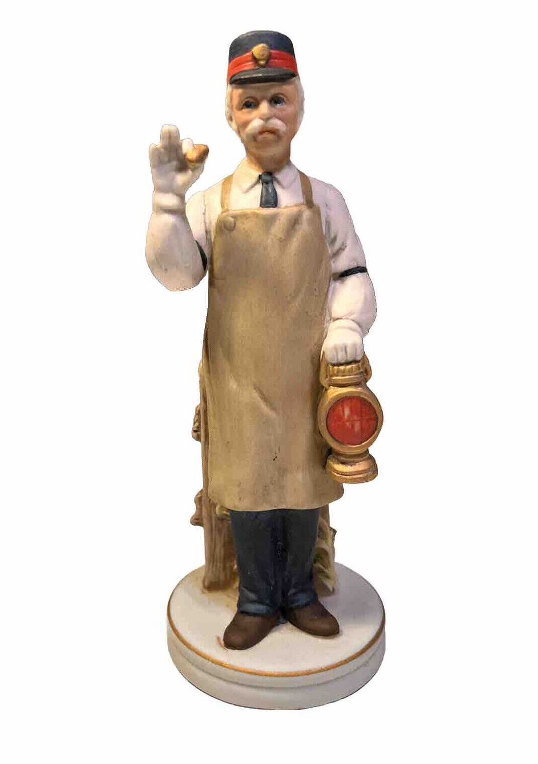 Vintage Inarco Train Railroad Conductor Holding Lamp And Whistle E-4511 Vintage
