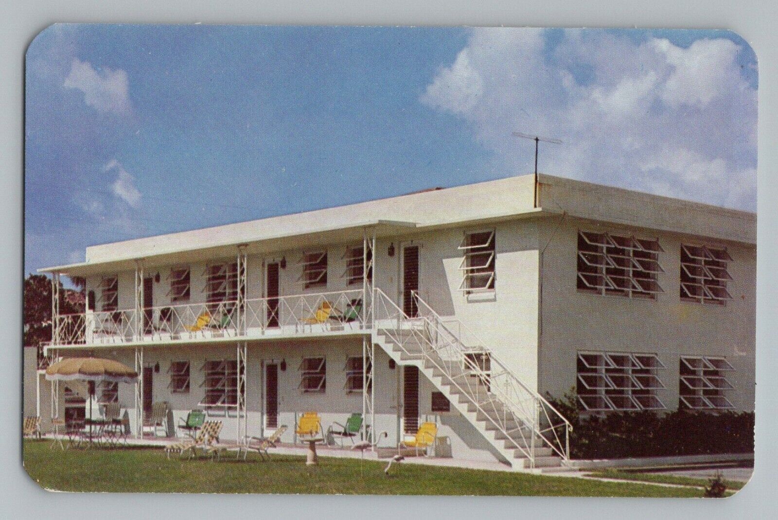 Ft. Lauderdale Florida FL Cranbrook Apartments Chrome Postcard 1950s