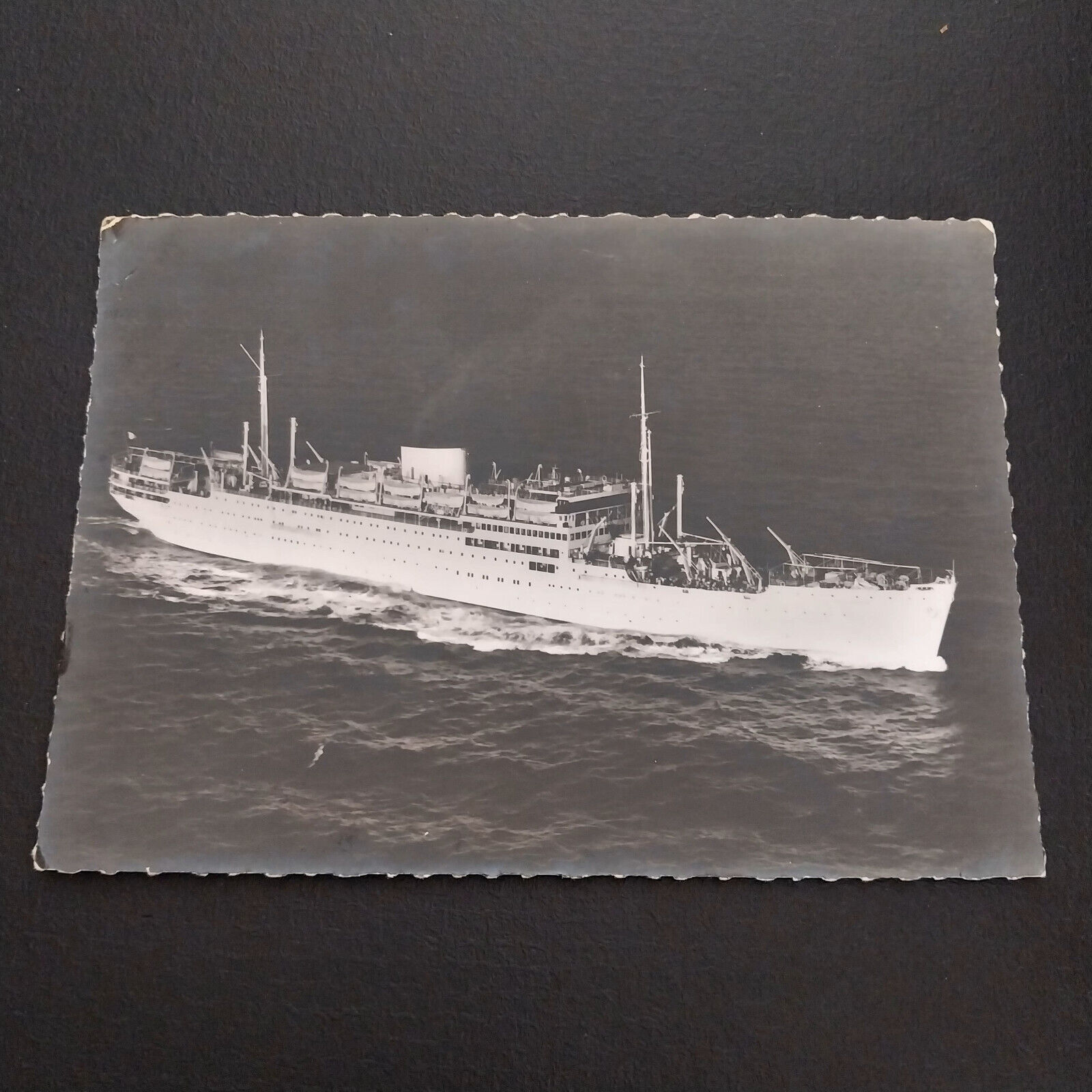 Ocean liner postcard.  Paquebot \