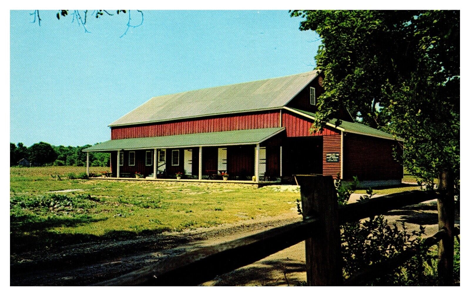 Orrtanna PA Pennsylvania Hickory Bridge Farm Original Barn Chrome Postcard