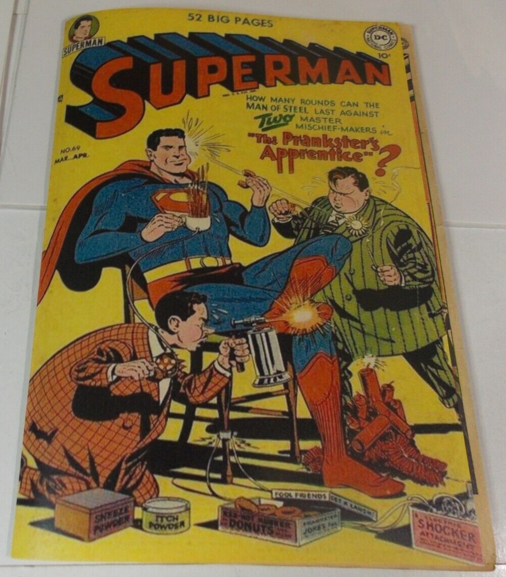 SUPERMAN # 69 1951 coverless, Golden Age Man of Steel, facsimile cover NICE