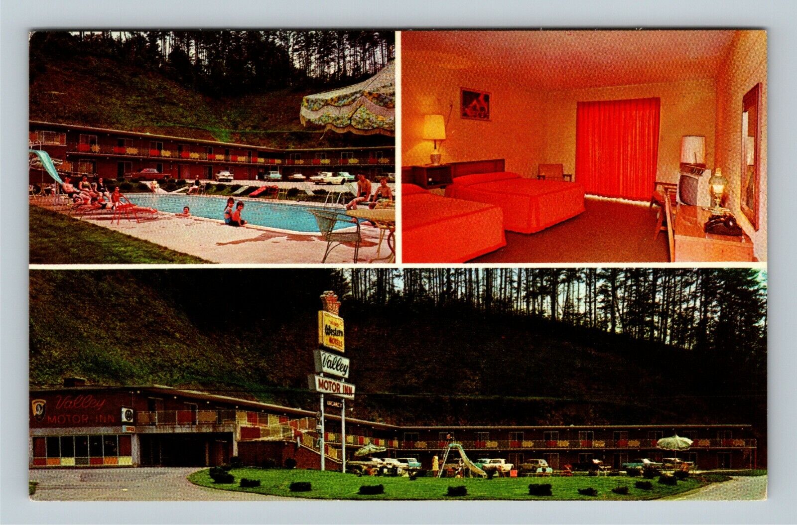 Pigeon Forge TN, Ken\'s Valley Motor Inn, Tennessee Vintage Postcard