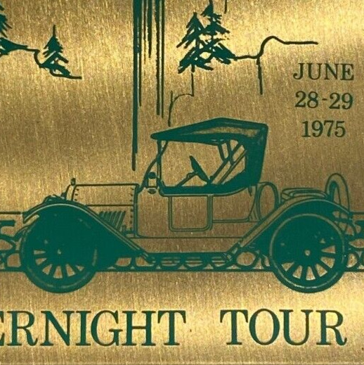 1975 Ithaca Overnight Tour Antique Car Society Show Meet Genesee Valley NY Plate