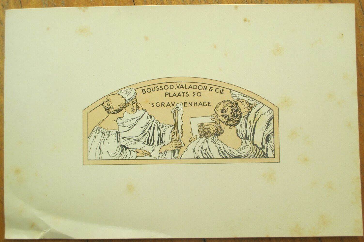 Boussod, Valadon & Cie., Gravenhage 1890 Ad Card - Vincent Van Gogh Workplace