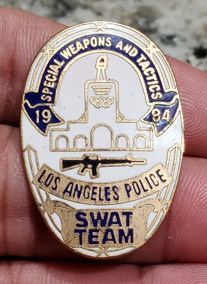 Vintage Obsolete Los Angeles Police SWAT Team 1984 Olympics Pin