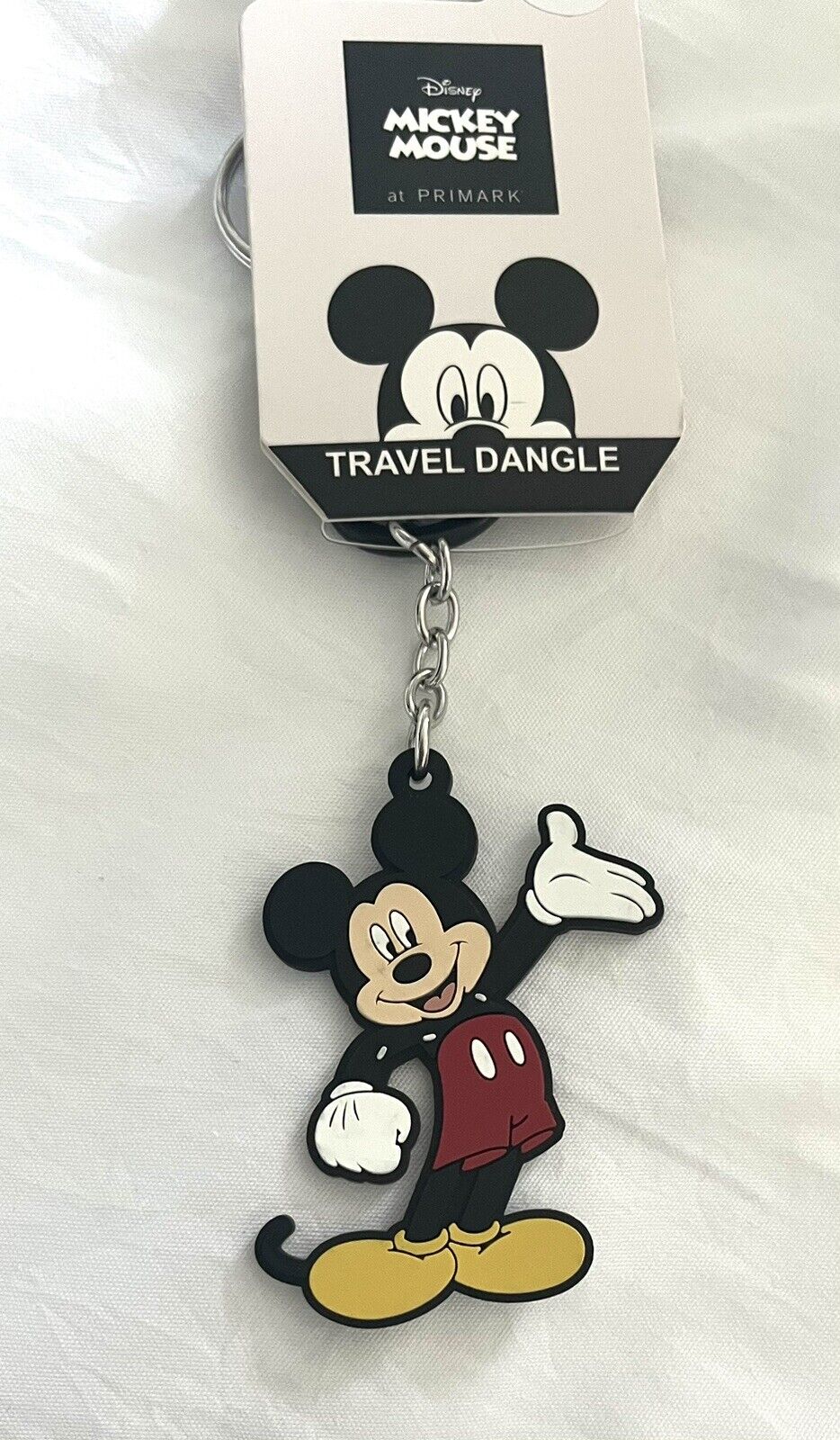 Disney Mickey Mouse Keychain Charm Travel Dangle Primark Black New With Tags
