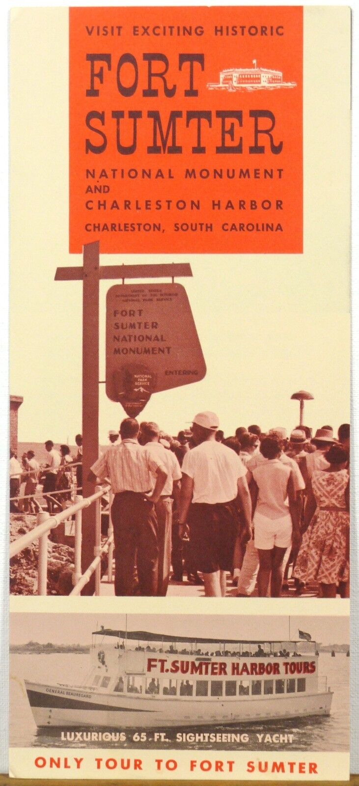 1960\'s Fort Sumpter National Monument Charleston South Carolina brochure b