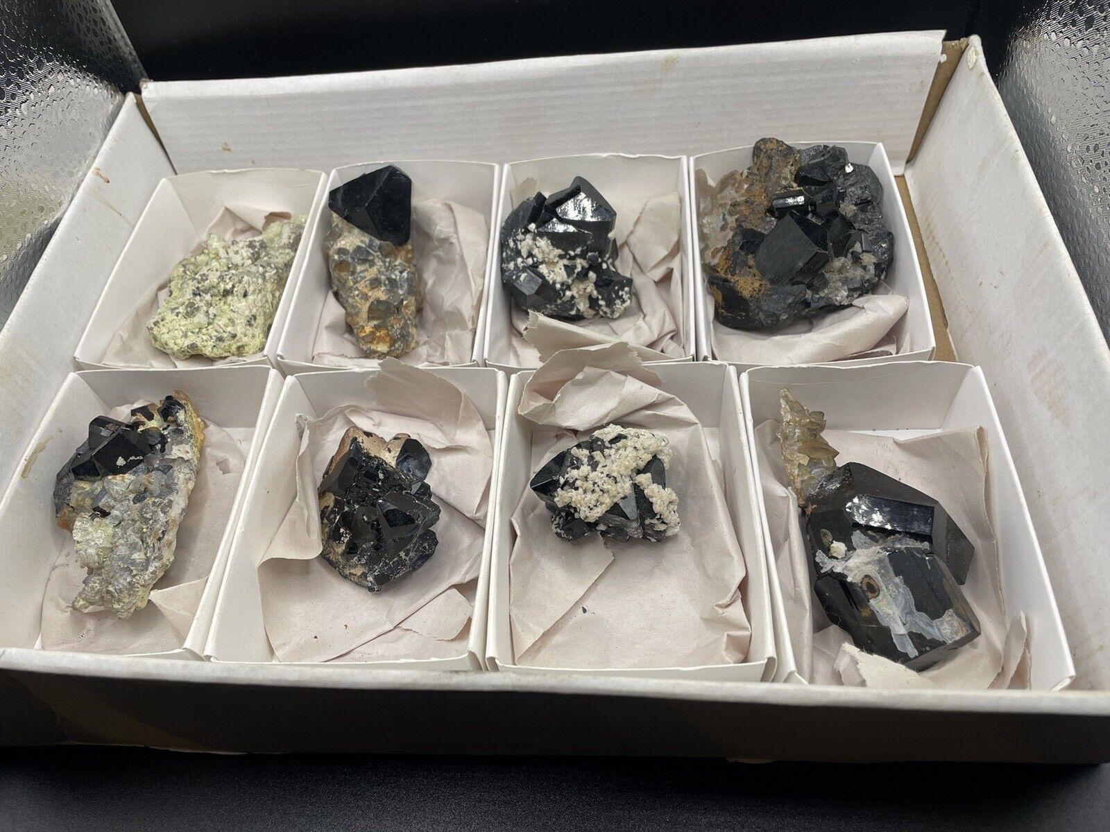 Whole Sale Lot Of Black Tourmaline Quartz And Hyalite Crystals Erongo Namibia