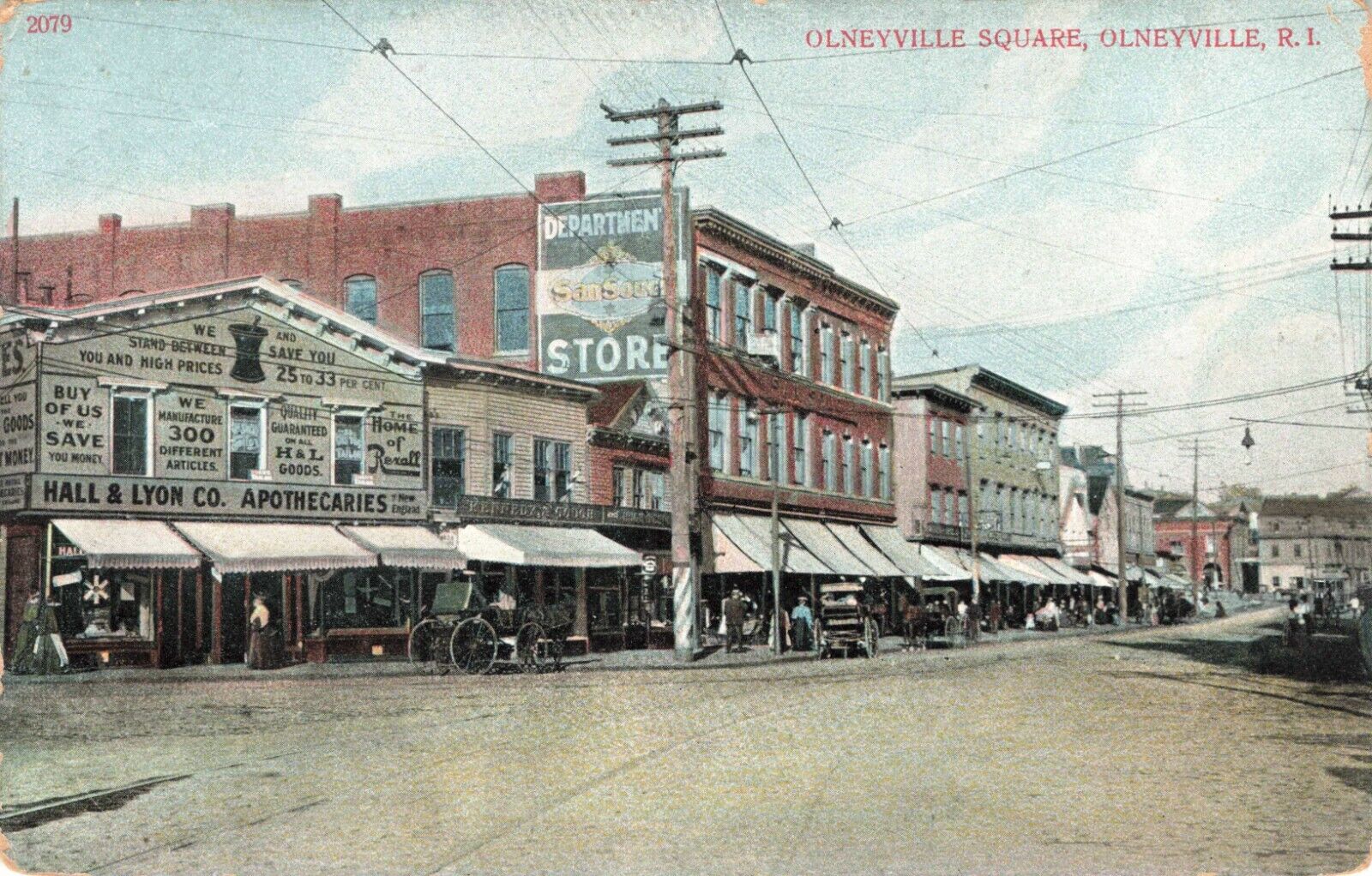 Postcard Olneyville Square Rhode Island AB5