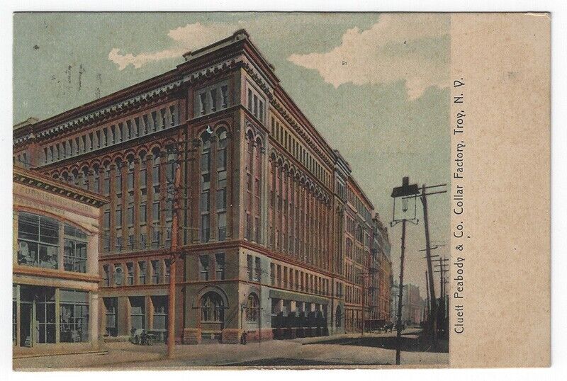 Troy, New York, Vintage Postcard View of Cluett Peabody & Co. Collar Factory