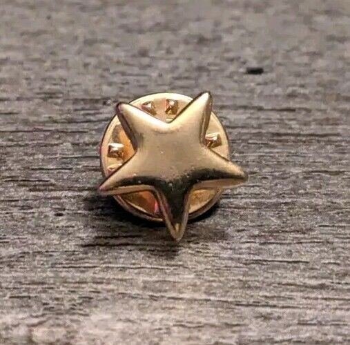Five-pointed Gold Star Quality Lapel Pin Or Tie Tack