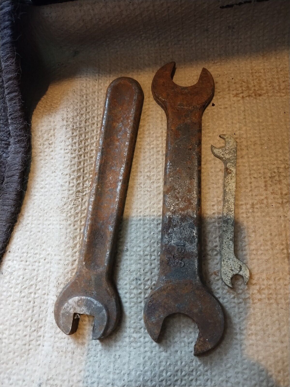 3 Antique Vintage Steel Nut Wrenches Car Truck Automotive Home
