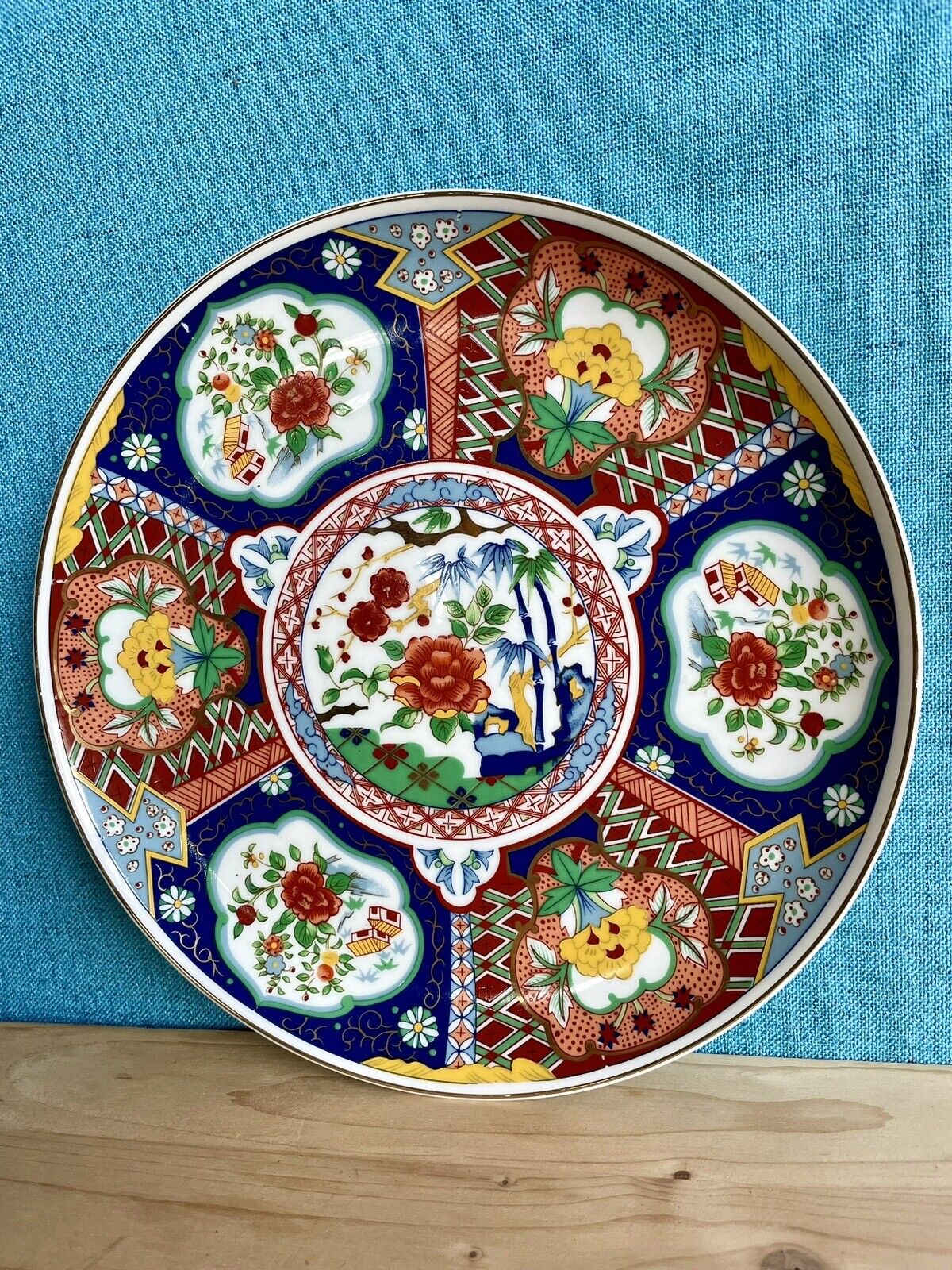 Vintage Miyako Porcelain Imare Ware Decorative Plate  10” Made In Japan
