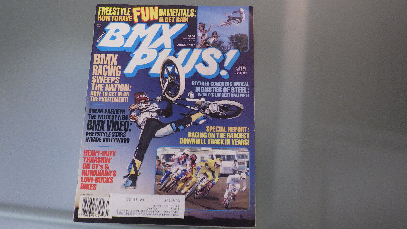 Vtg 1987 BMX PLUS Bicycle Magazine See Pics for Contents freestyle GT old school