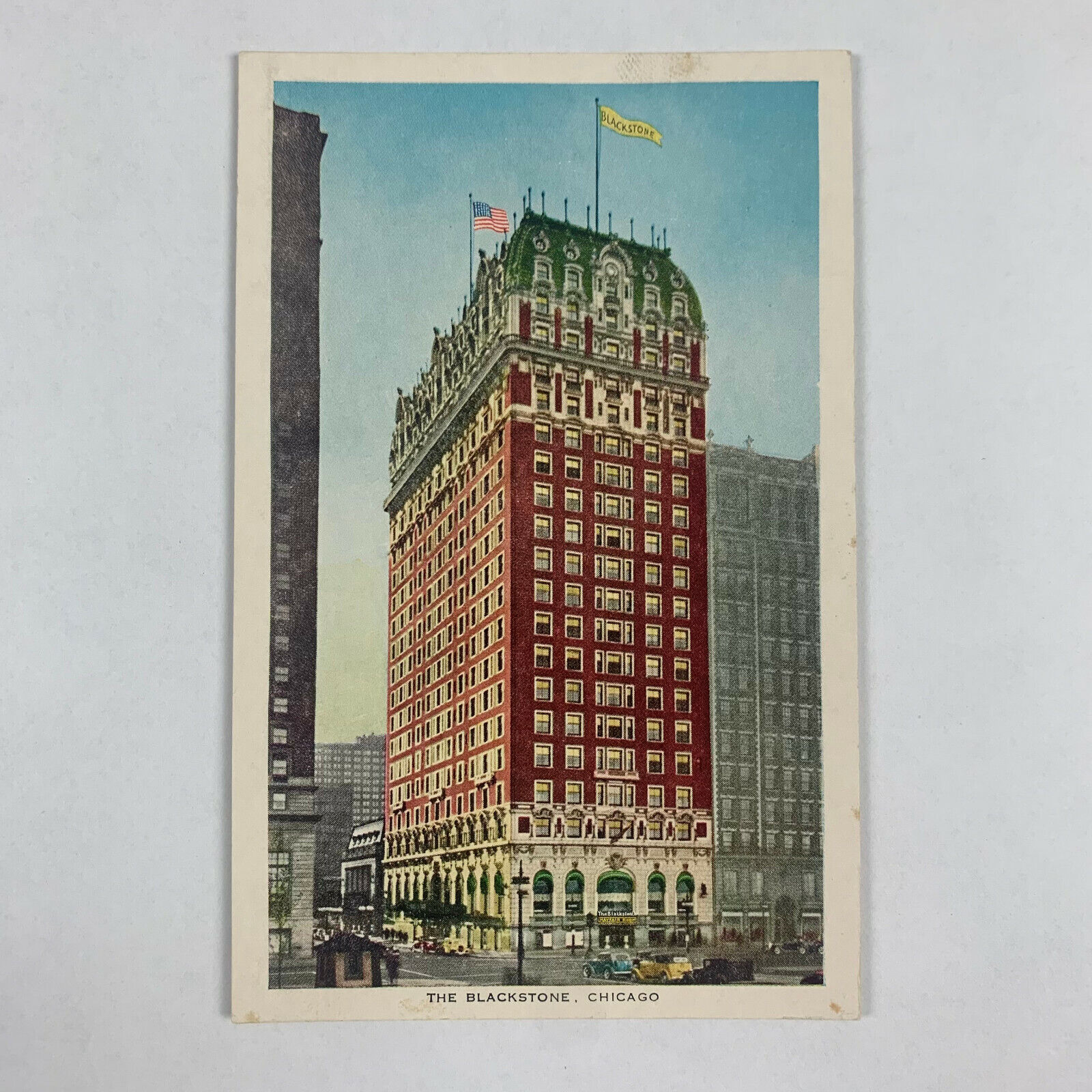 Postcard Illinois Chicago IL Blackstone Hotel 1930s Unposted White Border
