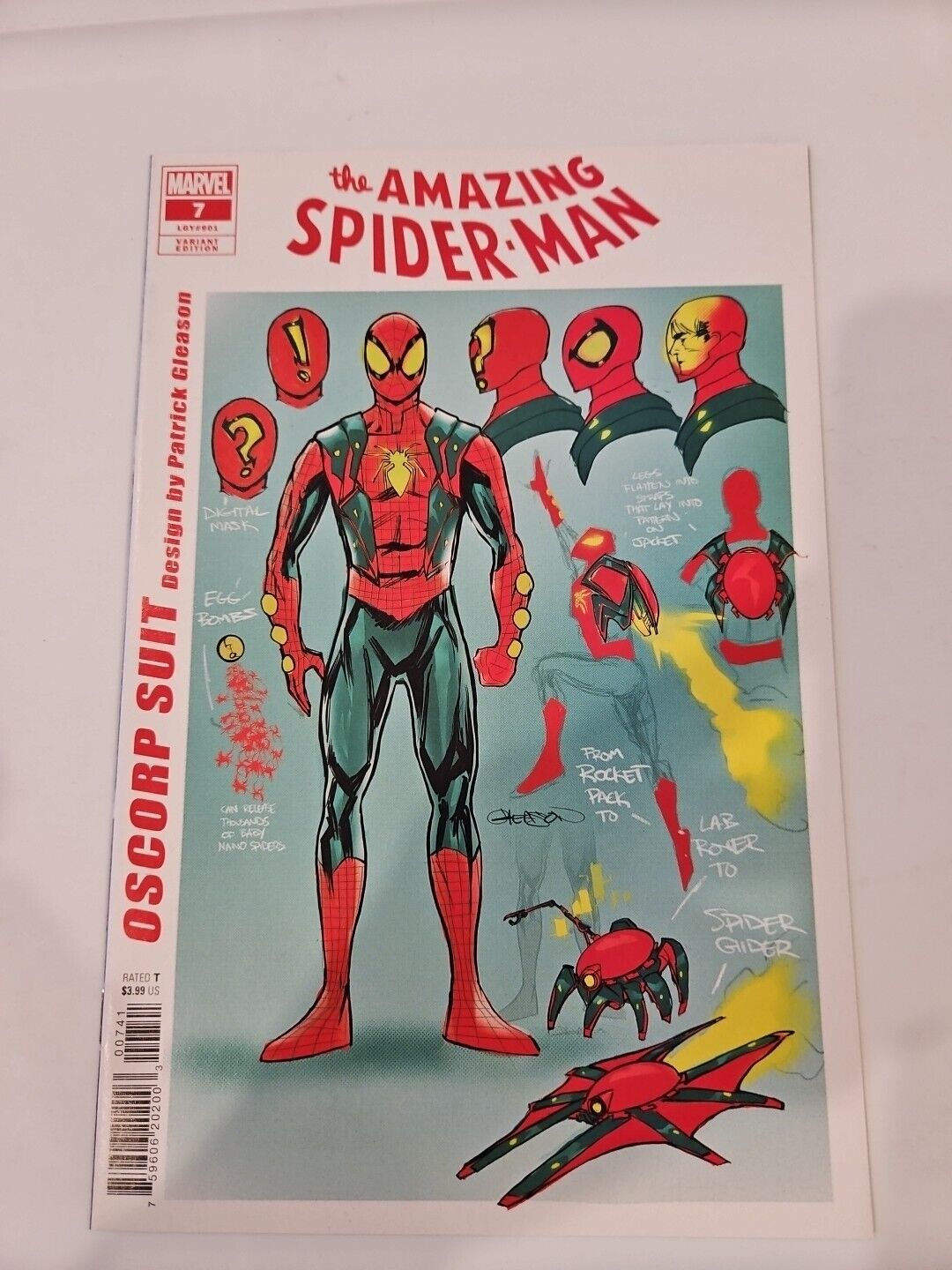 AMAZING SPIDER-MAN #7 PATRICK GLEASON Oscorp 1:10 Ratio Design Variant Comic NM