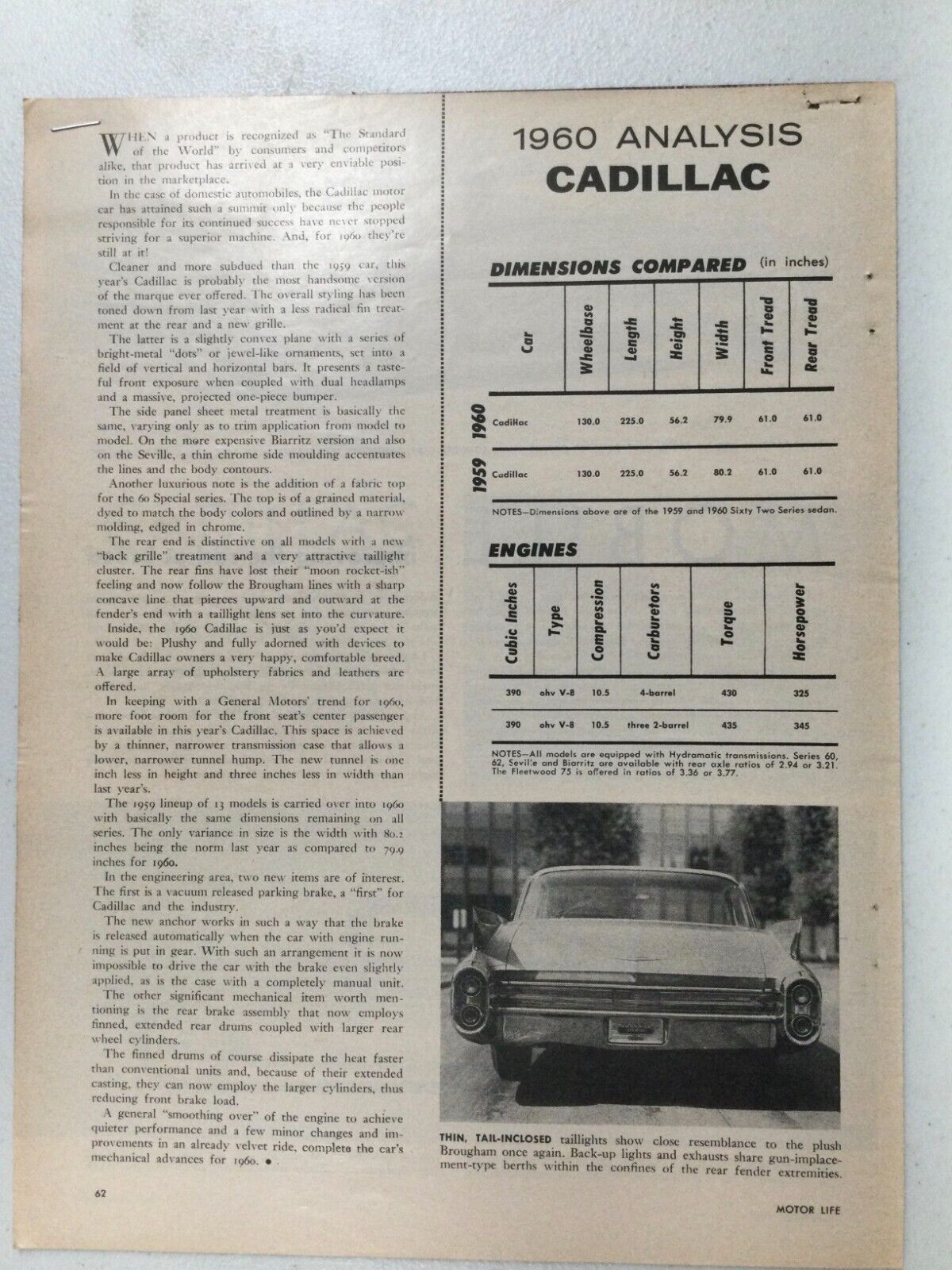 PlymouthArt01 Article Analysis 1960 Cadillac November 1959 2 page