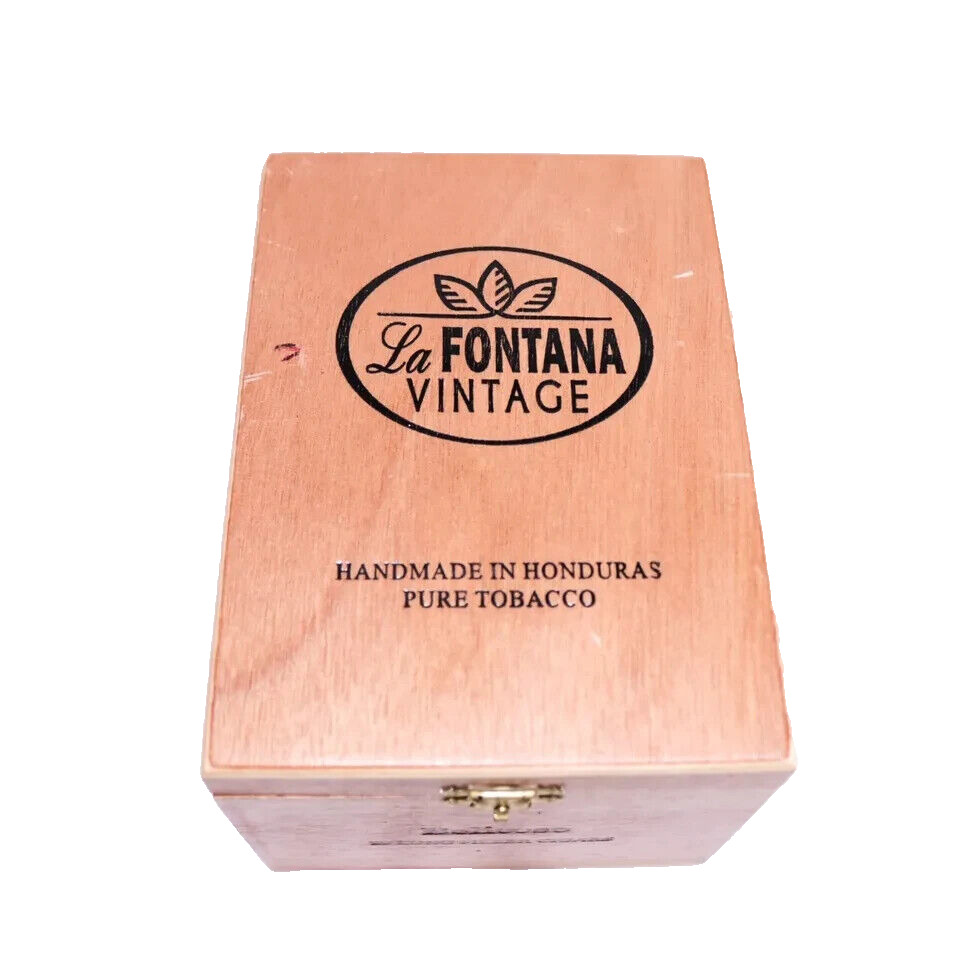 La Fontana Vintage Belicoso Empty Wooden Cigar Box 6.5\