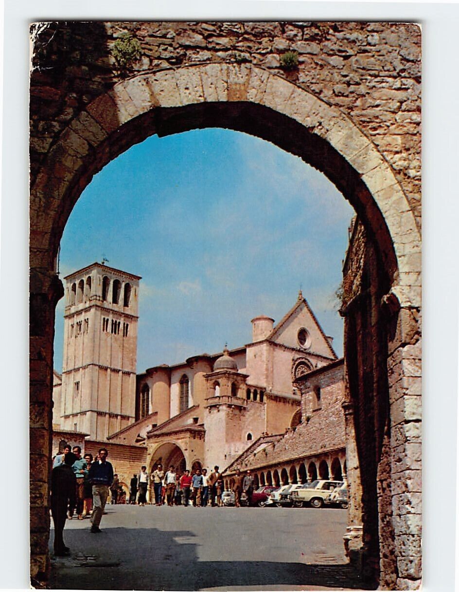 Postcard Basilica of St. Francesco, Assisi, Italy