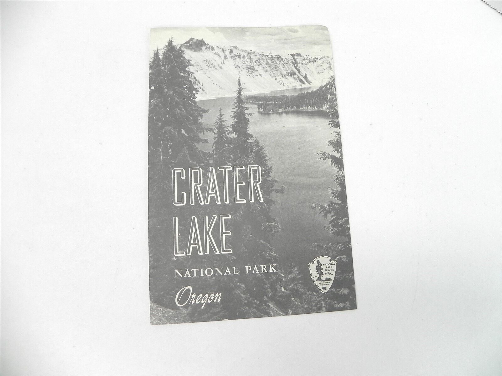  VINTAGE 1954 CRATER LAKE NATIONAL PARK SERVICE MAP TOURISM GUIDE BOOK OREGON 