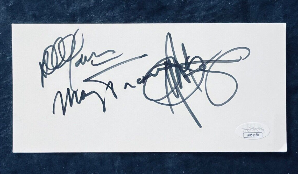 Peter, Paul & Mary Signed 8x3 3/4 Inch Cut - JSA Authentication