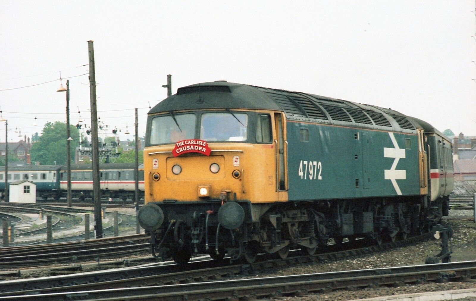 35mm railway colour negative 47972 BR blue large logo location & date ?  (10)