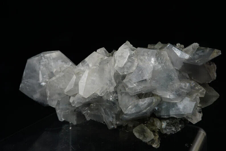 Calcite and green Fluorite Cabinet Mineral Specimen / From Xianghualing Mine