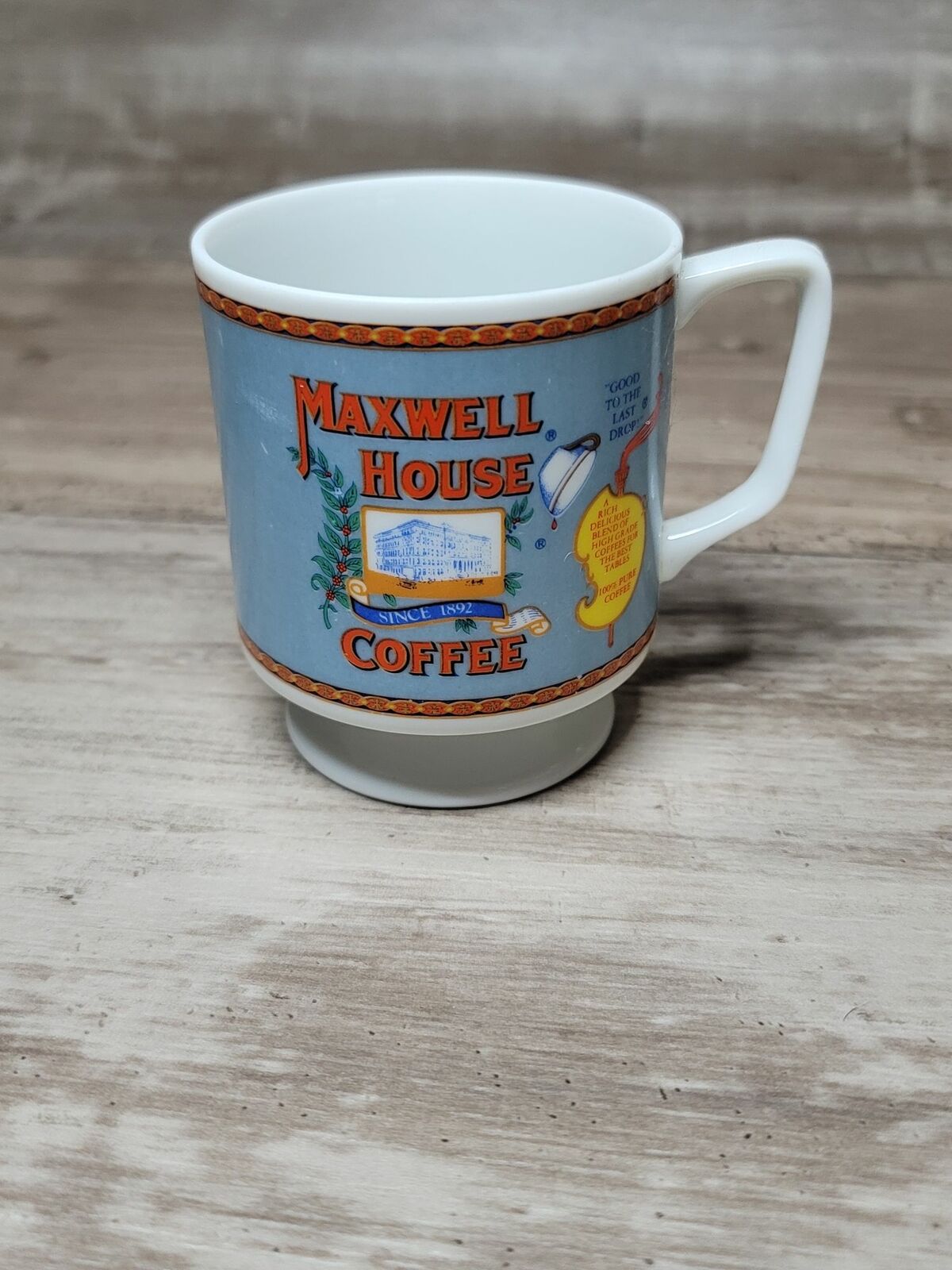 Vintage Maxwell House Coffee Cup Small Pedestal Footed 1970\'s