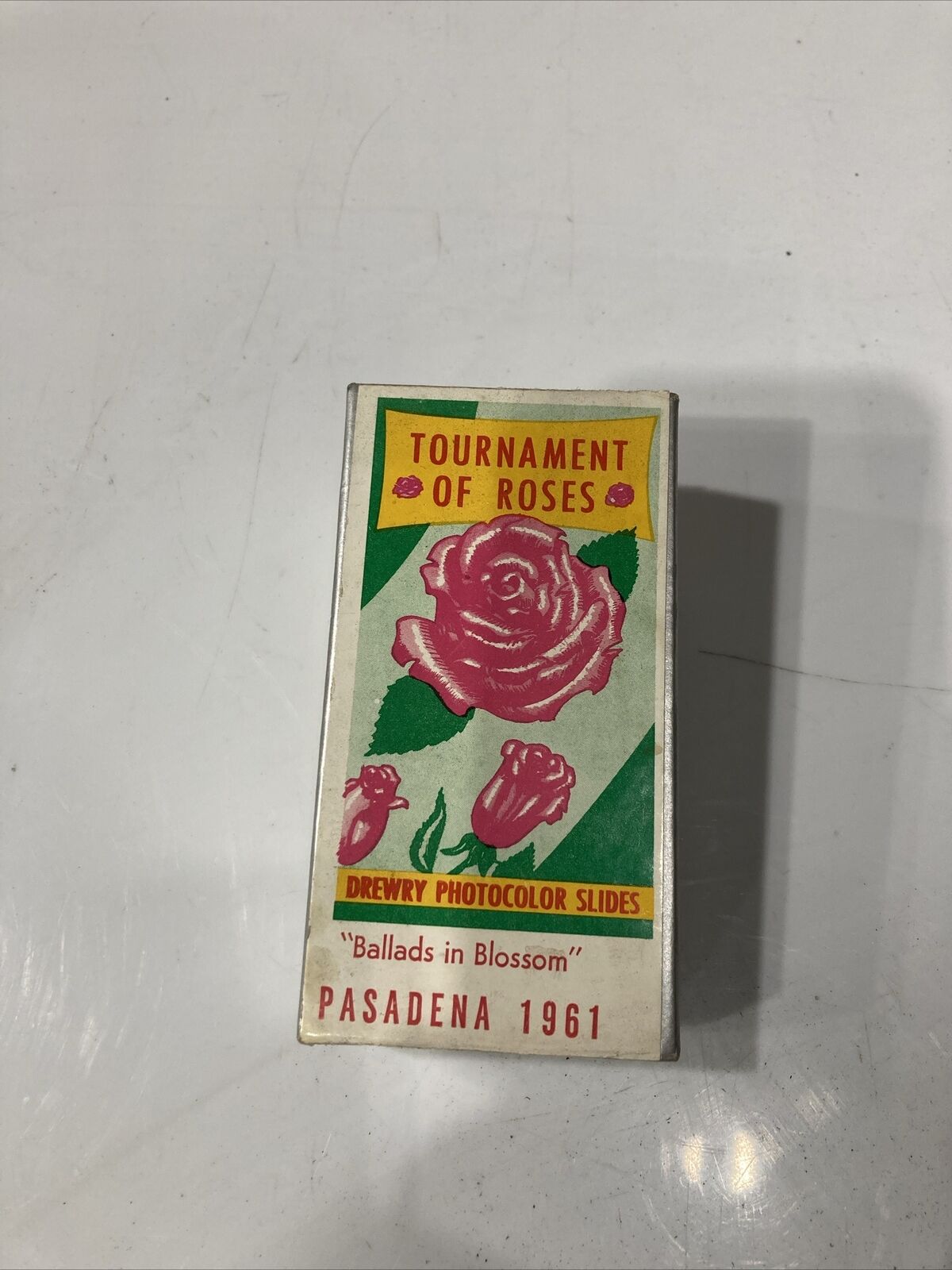 Vintage 1961 Tournament Of Roses Pasadena Box 15 Photocolor Slides 7 others MN