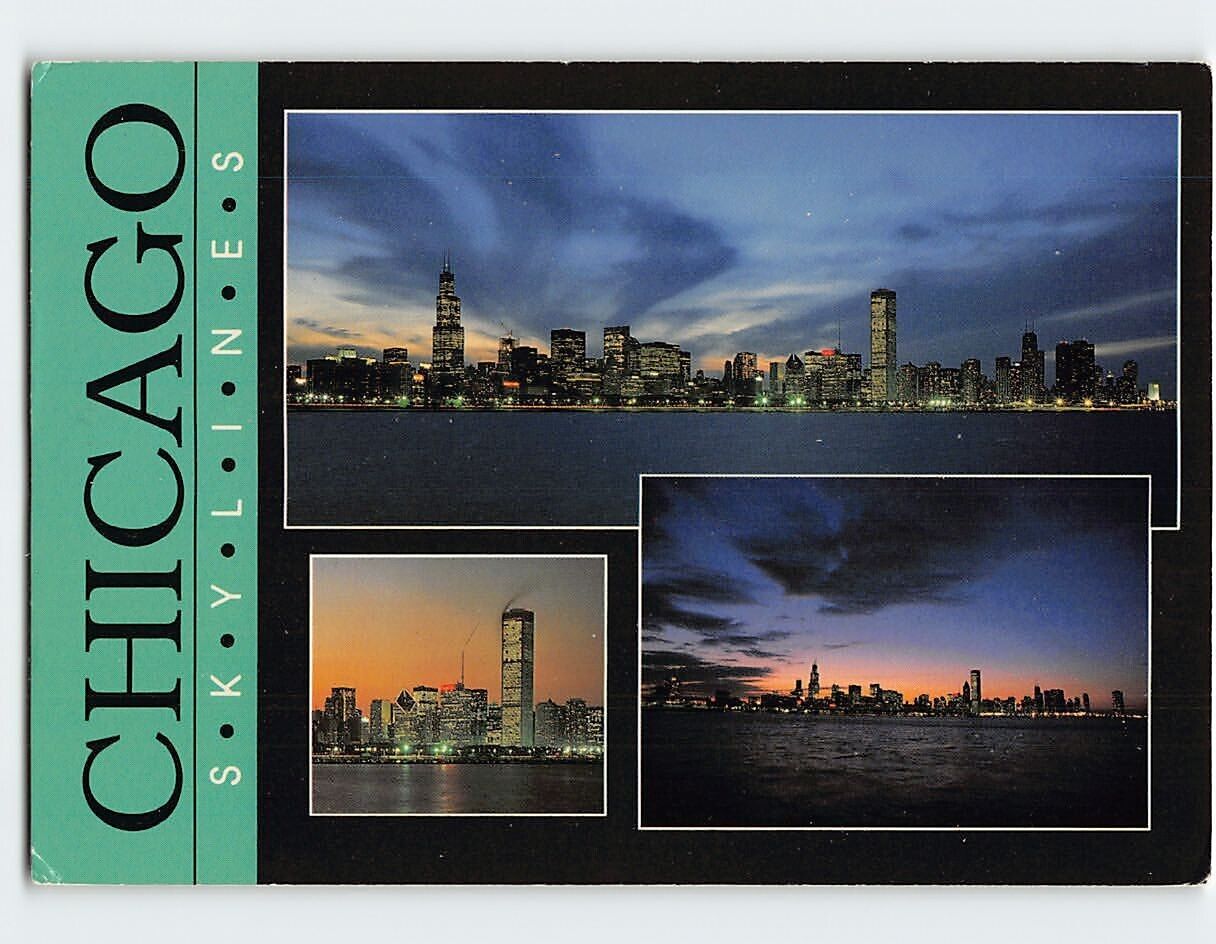 Postcard Chicago Skylines, Illinois, USA
