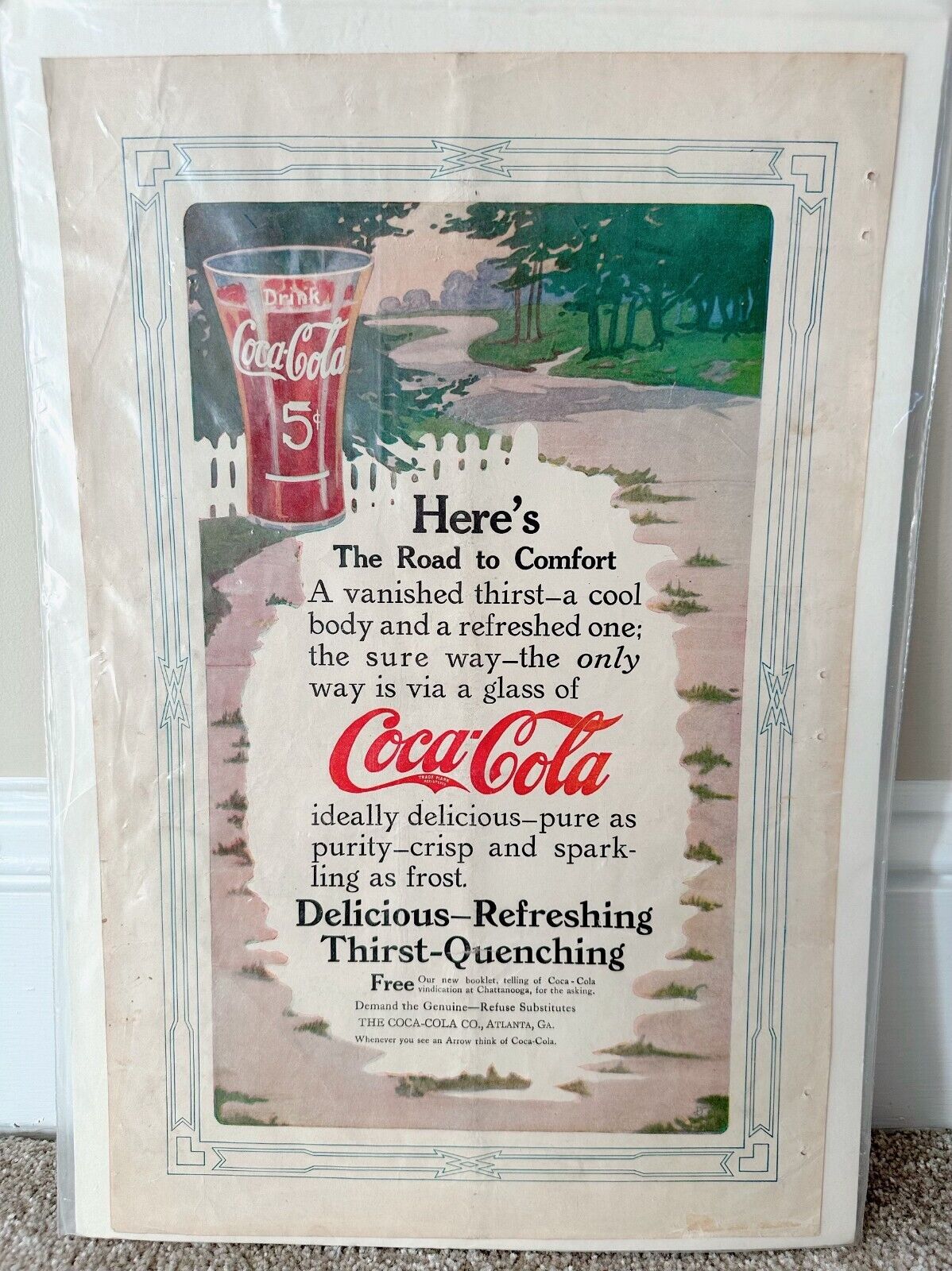 Original Vintage 1912 Coca-Cola \