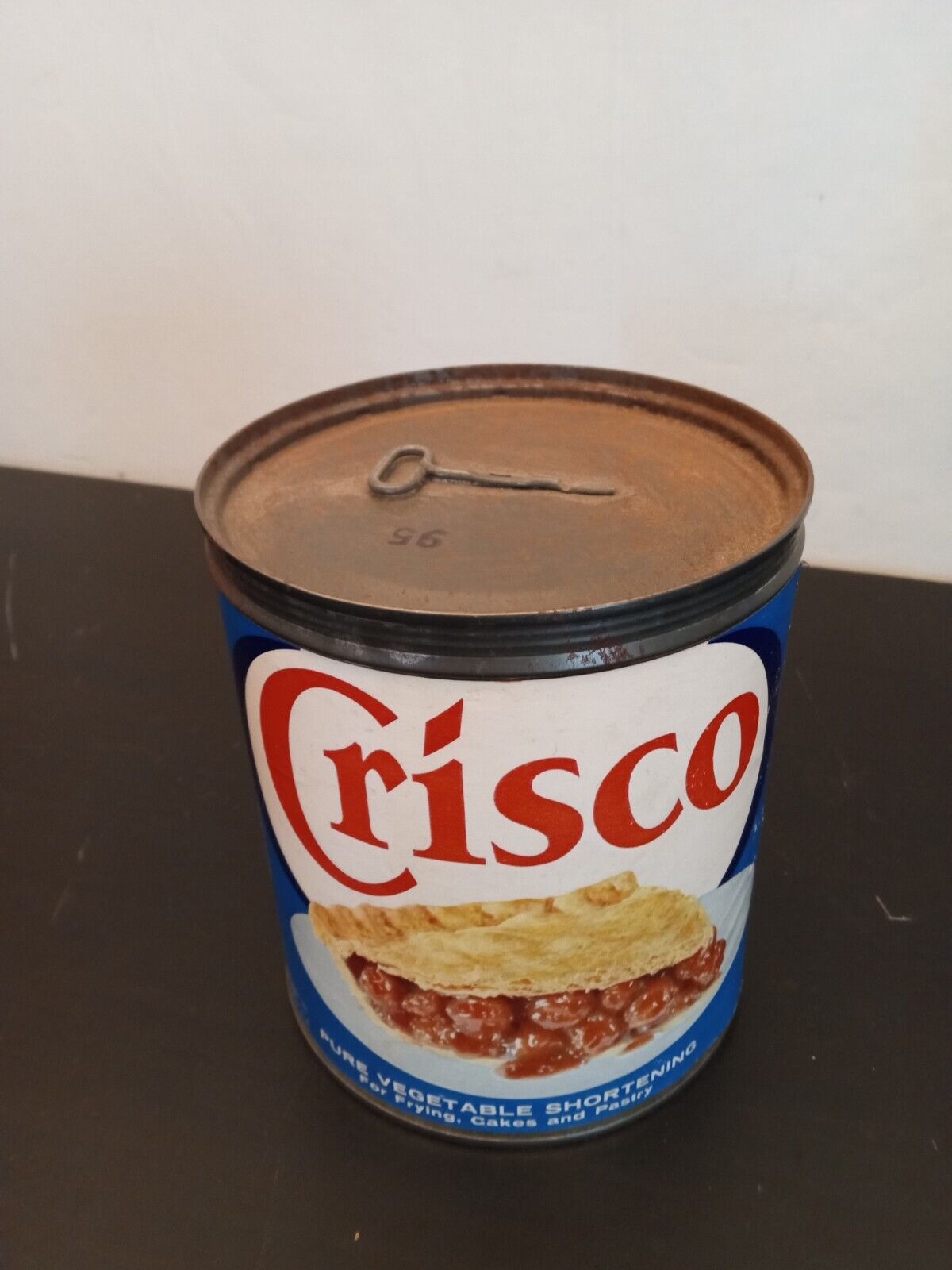 Vintage 3lb Crisco Can with Star Design ~ Metal Can with Paper Label