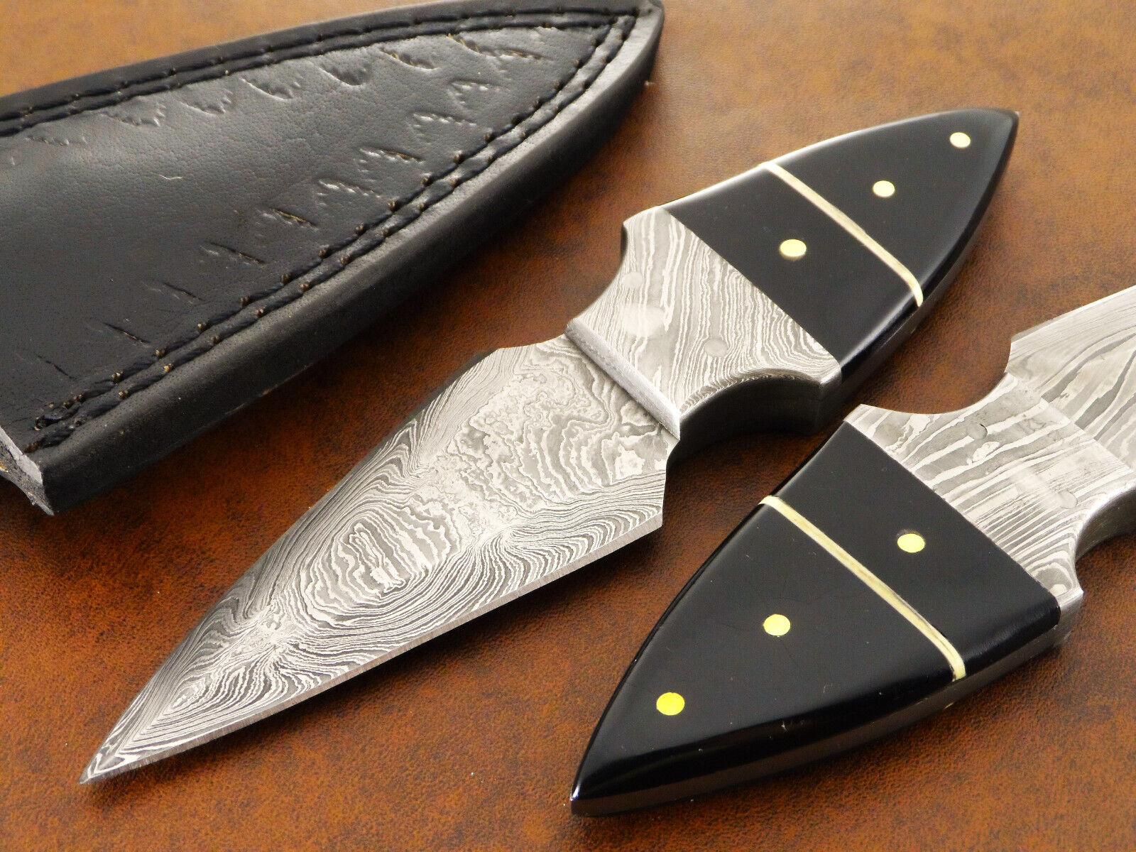 RARE Custom Handmade Damascus Steel Double Edge Dagger|Camping|Hunting Knife
