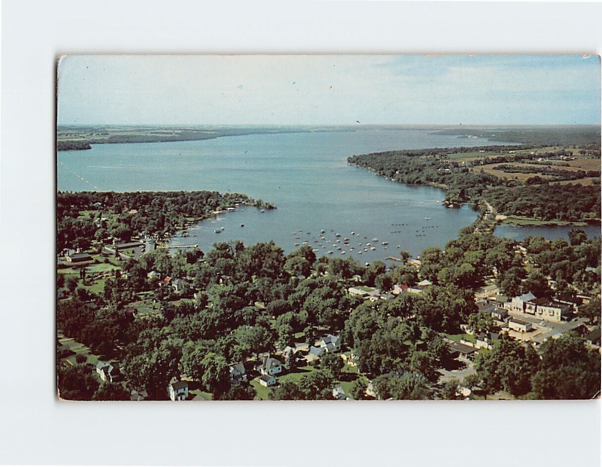 Postcard Aerial View of Green Lake Wisconsin USA