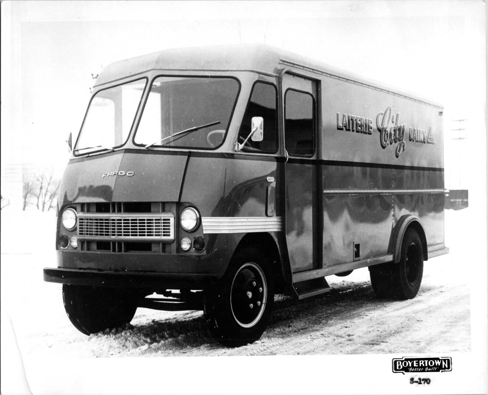 Vintage Fargo panel truck Laiterie City Dairy 8x10 B&W Photo Boyertown Trucks