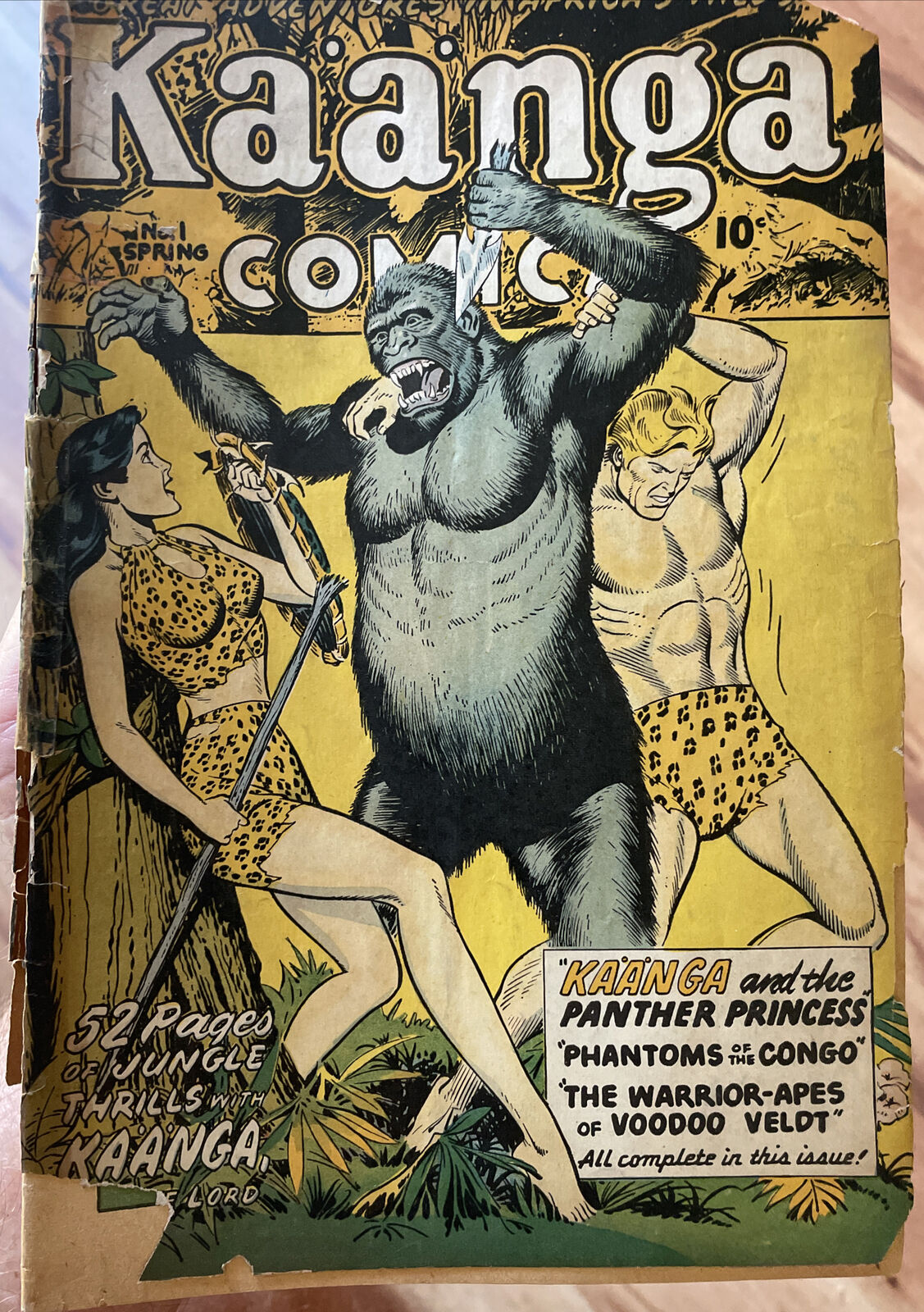 ✨Kaanga #1  1949 Poor Condition. Nice Art…. Cover Detached…. Please See Photos