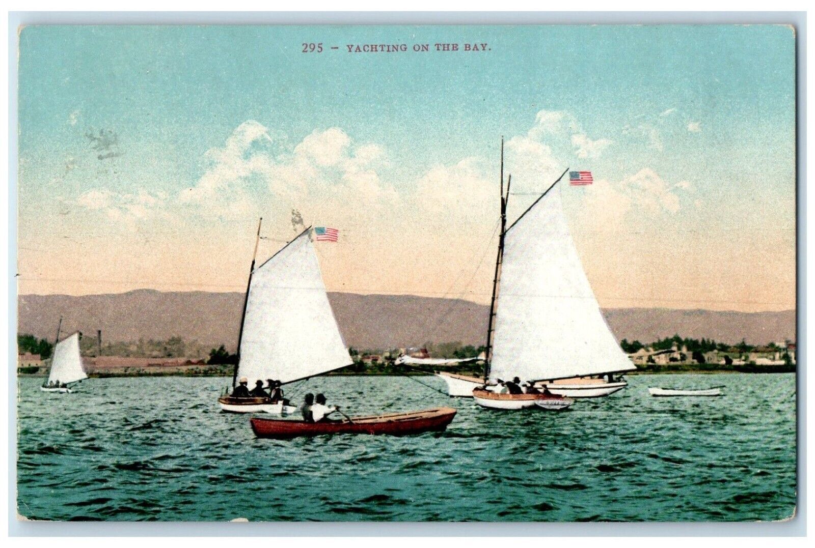 1912 Scenic View Yachting Bay San Diego California CA Vintage Antique Postcard