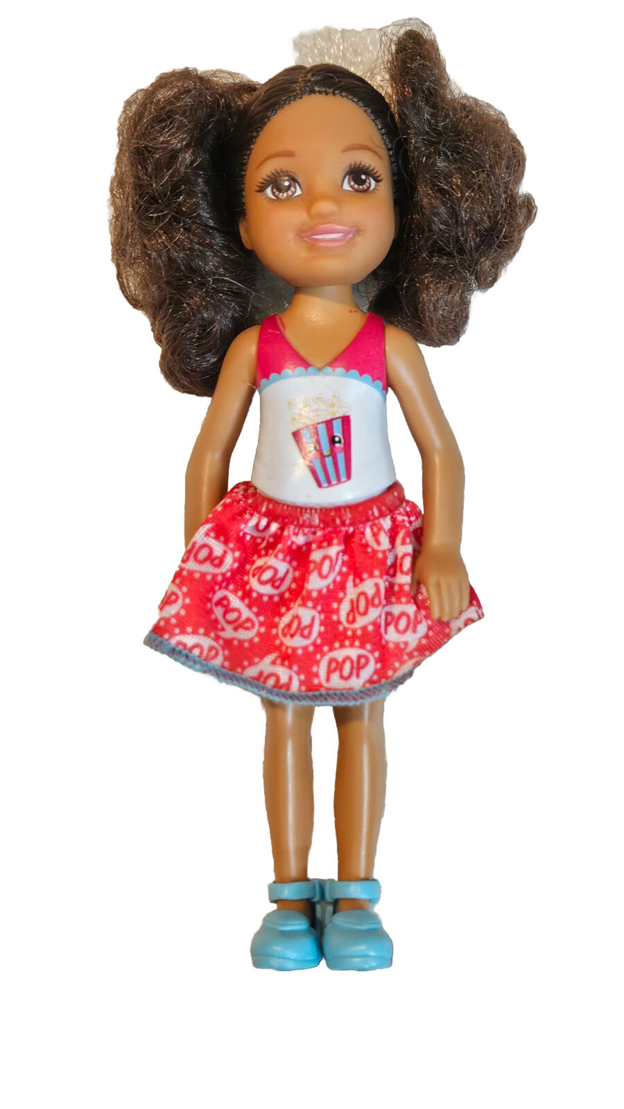 Barbie Little Sister Chelsea Kelly Popcorn Doll ~ Pigtails C372G